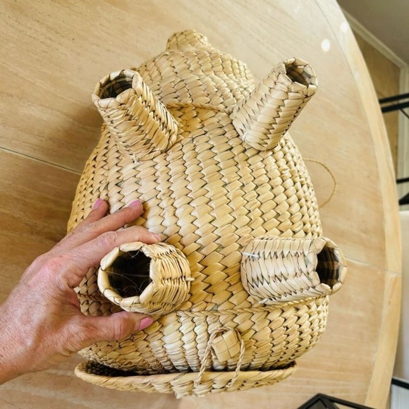 Babe Bag Wicker Pig Basket Bag Large Capacity Opens At Rear - Picture 6 of 9